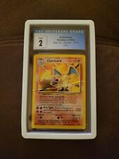 Pokemon Charizard Base Set Unlimited 1999 CGC 2 With White Bumper. Great Gift!