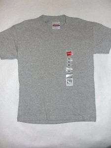 Boy's Hanes Heavyweight Heather Gray Crew Neck T-Shirt - Size Small (6-8) - New - Picture 1 of 1