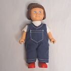 Lego Duplo Doll Blue Overalls, Moveable Head & Limbs, Brown Hair, 6 In. 2001