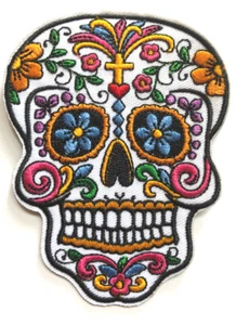 EE. UU. Saler Calavera de Azúcar Hierro en Parche Día de Muertos Mexicano #41 - Imagen 1 de 1