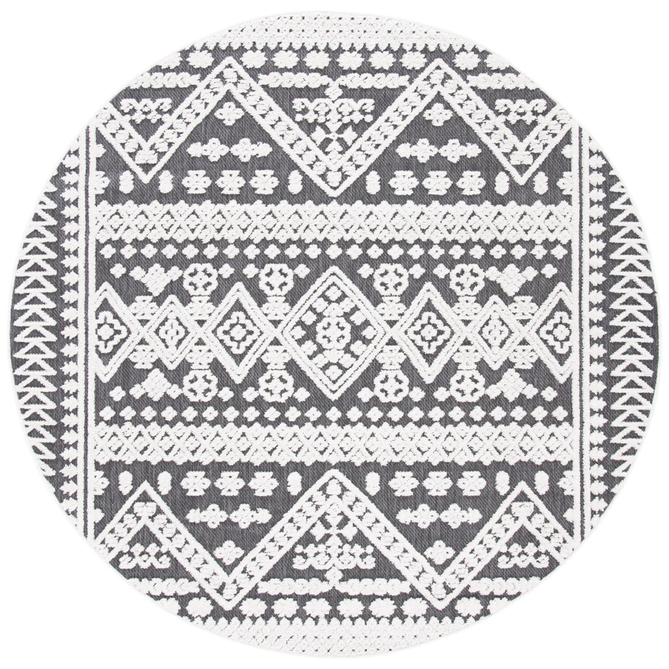 SAFAVIEH Outdoor CBN658A Cabana Collection Ivory / Grey Rug - Image 1 of 1