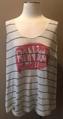 Camiseta sin mangas alternativa “Bonjour” L a rayas Foto 1 de 4