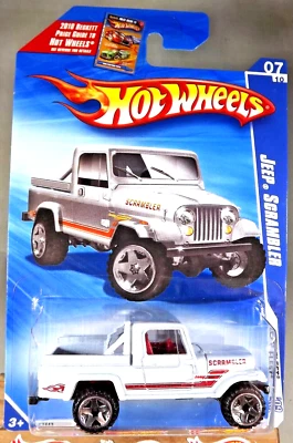 2009 Hot Wheels #123 Heat Fleet 7/10 JEEP SCRAMBLER Branco com Raios ORUT5 Cromados - Imagem 1 de 4