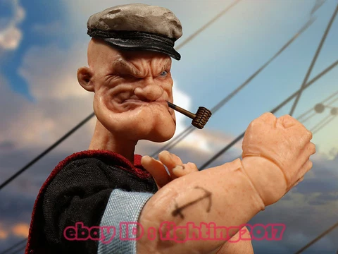 1/12 Scale Mezco Toyz 76470  6 inch POPEYE The Sailor Figure Statue In Stock Cover