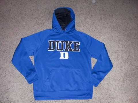 DUKE BLUE DEVILS sewn embroidered Hoodie Sweatshirt men's Medium Cover