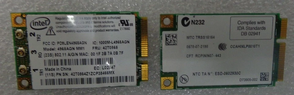 Tarjeta Intel 4965AGN WiFi Wireless-N para Lenovo IBM Thinkpad T61 X61 Z61 X61 R61 Foto 1 de 1