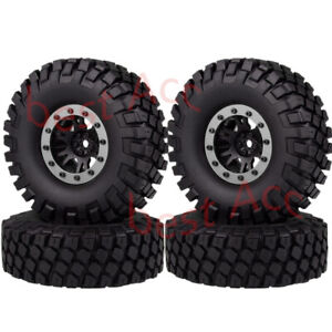 1:10 Gray 112mm 4P 1.9" Beadlock Wheel Rim Tires For Crawler SCX10 TRX4 CC01