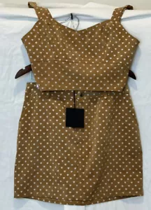 Le Lis NWT Size Large Brown Corduroy Two Piece Outfit Heart Design Cute Cute - Picture 1 of 6