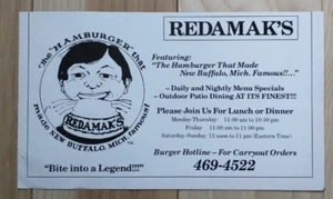Redamak's Restaurant New Buffalo, Michigan 1990 Print Advertisement - Picture 1 of 1