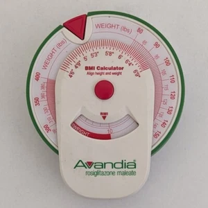 BMI Calculator/Tape Measure Avandia Pharmaceutical Drug Rep Advertising Promo - Picture 1 of 4
