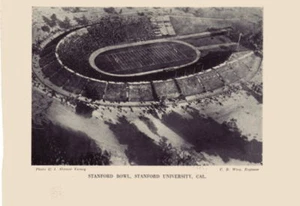 Foto de estadio vintage de la Universidad de Stanford c1927 - Imagen 1 de 1