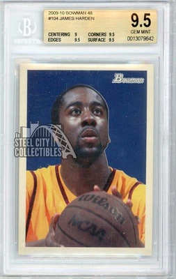 James Harden 2009-10 Bowman 48 Rookie Card #104 /2009 BGS 9.5 - Image 1 of 2