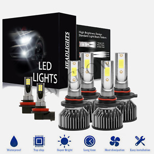 For Toyota Matrix 2009-2014 Combo 6x LED Headlight Hi/Low Beam Fog Light Bulbs