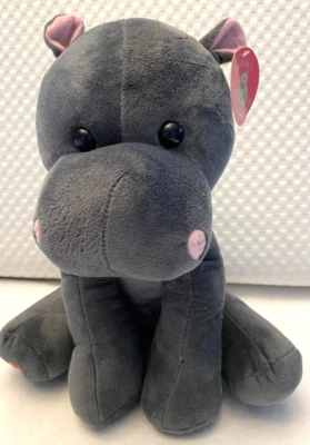 My Babys Heartbeat Bear Hippo Plush Stuffed Animal No Sound Box great condition - Image 1 of 4