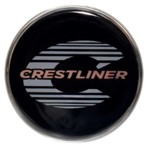 Crestliner Boat Steering Wheel Decal 2255062 | Raised Black Silver - Picture 1 of 2