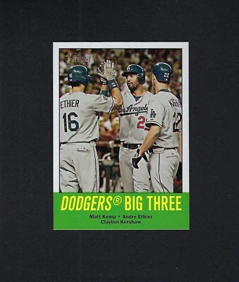 2012 Topps Heritage #412 MATT KEMP / CLAYTON KERSHAW (1963 Design) Dodgers NRMT - Image 1 of 2