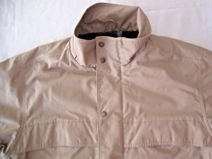 EDDIE BAUER Wool Lined Mountain Parka Tan Khaki Waterproof Coat Jacket L Vintage - Bild 1 von 11
