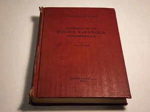 ANTOLOGIA DE LA POESIA ESPAÑOLA CONTEMPORANEA (1900-1936) Hardcover 1941 - Picture 1 of 12