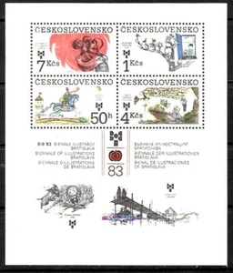 Czechoslovakia Sc 2471a NH Minisheet of 1983 - Illustrations for Children's Book - Picture 1 of 1