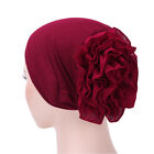 Women Flower Knot Turban Muslim Hat Floral India Hat Stretchy Solid Headwear