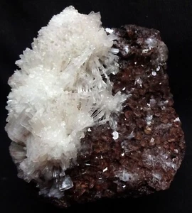 TOLLE SCOLECIT BLOW SPRY ON MM QUARZ FORMATION INDISCHER MINERALIEN + A4 - Bild 1 von 4