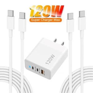 120W Fast Charger Multi-Port Type-C+USB For iPhone 16 Pro Max / 16 Pro / 16 15 - Picture 1 of 18