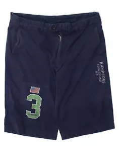 LA MARTINA Mens Graphic Chino Shorts W34 Large Navy Blue Cotton AT08 - Imagen 1 de 3