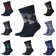 Burlington Men's Socks Preston - Diamond Pattern, Soft, Clip, One Size,