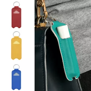 Women's Lipstick Holder Key Chain Portable Lip Gloss Balm Case Bag Keyrings - Picture 1 of 19