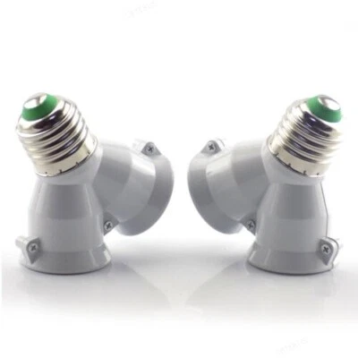 E27 1 to 2 E27 LED Light Bulb Lamp Adapter Converter Split Splitter Socket CB1 - Image 1 of 4
