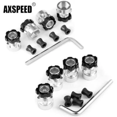 AXSPEED 4x 12mm zu 17mm Nabenadapter +6mm / +10mm Für Traxxas Slash 1/10 RC Auto - Bild 1 von 4