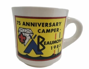 Vintage Camping Summer Camp 1985 Beaumont Retro Coffee Mug Rustic Cabin Decor  - Picture 1 of 7