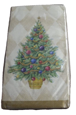 Paper Napkins CHRISTMAS TREE 36 Guest 3-PLY Creative Converting Lynnea Washburn - Image 1 of 4