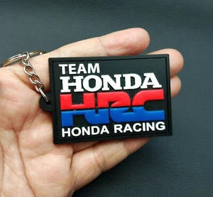 Honda TEAM HRC Keychain Rubber Motorcycle Racing Keyring Collectable Gift #01 - Picture 1 of 7