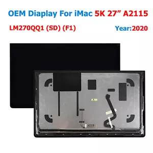 Pantalla LCD de fabricante de equipos originales para iMac 27" A2115 pantalla de repuesto LM270QQ1 SD F1 EMC:3442 - Imagen 1 de 8