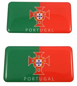 Portugal Portuguese flag domed decal 3D sticker emblem 2.6" se tof 1 or 2 - Bild 1 von 5