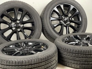 20" Jeep Grand Cherokee Overland Black wheels rims tires Factory OEM set 9168 - Picture 1 of 12