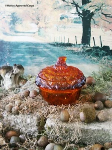 WILLIAMS-SONOMA AMBER ACORN TUREEN -NIB- WE SAY “NUTS TO BLAH TABLE SERVICE!" - Picture 1 of 11