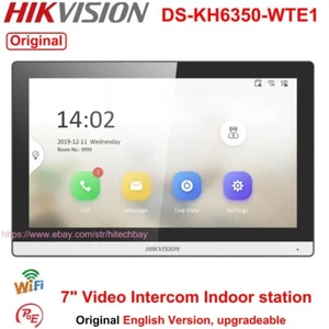 Hikvision DS-KH6350-WTE1 Indoor Station Monitor 2-Way Talk PoE IP Video Intercom - Picture 1 of 6