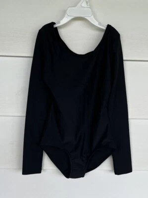 Girl’s Medium Child Theatricals Black Long Sleeve Gymnastics/Dance Leotard - Image 1 of 2