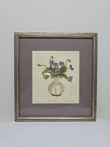 Jody Mehaffie Victorian Violets 61/300 10" x 9" great shape, limited, signed D21 - Bild 1 von 9