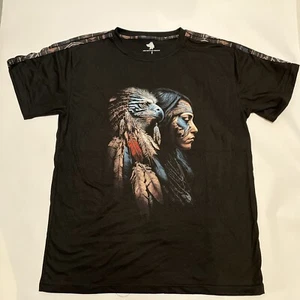 Bien Hecho En Peguche Native American Eagle Feather T-Shirt Short Sleeve Size M - Picture 1 of 11