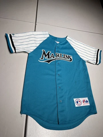 VTG Majestic Jersey Kids Large Green Florida Marlins Jeff Connie Poly Youth Boys Cover