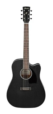 Ibanez chitarra acustica elettrificata PF16MWCE-WK Weathered Black Open Pore 4/4 - Immagine 1 di 4