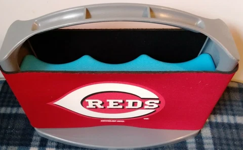 Cincinnati Reds 'Cool Six' Team Logo 6 Pack Can Cooler w/Remvble Freezer Pack Cover