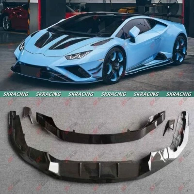 Kit de carrocería divisor de labios parachoques delantero de fibra de carbono real para Lamborghini Huracan EVO Foto 1 de 4