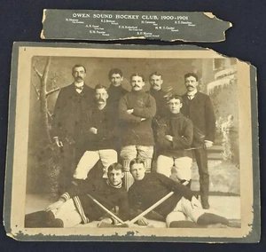 1900-1901 - OWEN SOUND HOCKEY CLUB - ONTARIO, CANADA - CABINET PHOTO - ORIGINAL - Picture 1 of 9