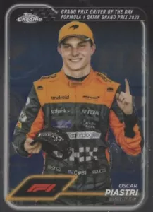 Topps Chrome Formula 1 2024 Oscar Piastri Grand Prix Driver Of The Day Qatar - Picture 1 of 3