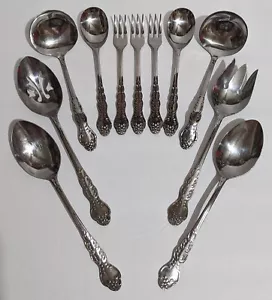 National Stainless NANCY Besteck 11 Servierteile - Damen Gabeln Schlitzlöffel - Bild 1 von 10