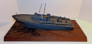 Barco torpedero PT de colección de 1940 en ola Segunda Guerra Mundial madera arte popular modelo barco - Imagen 1 de 21